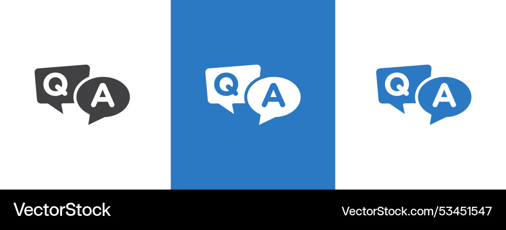 Questions and answers icon thin line vector image