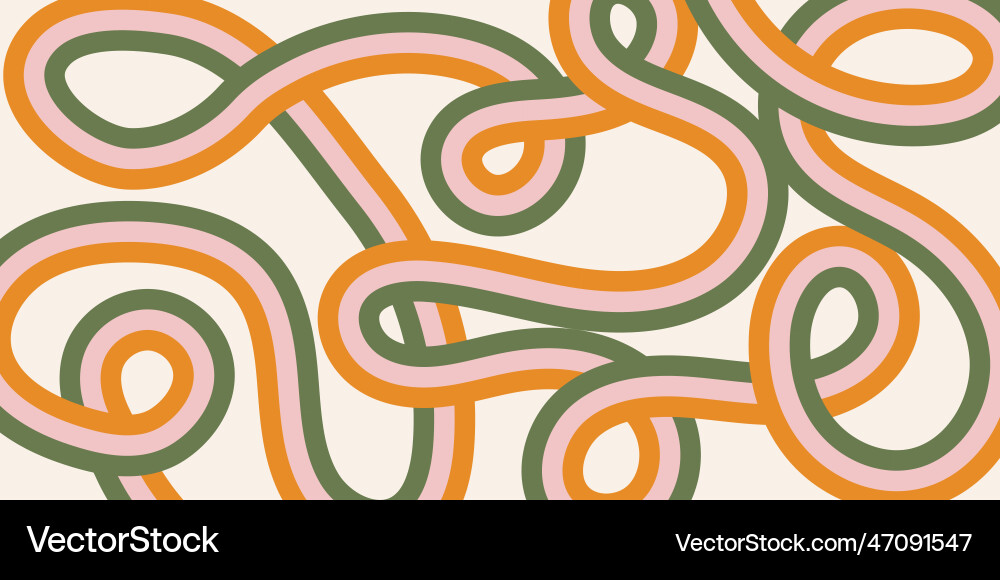 Retro abstract curves background in style Retro abstract curves background in style vector image
