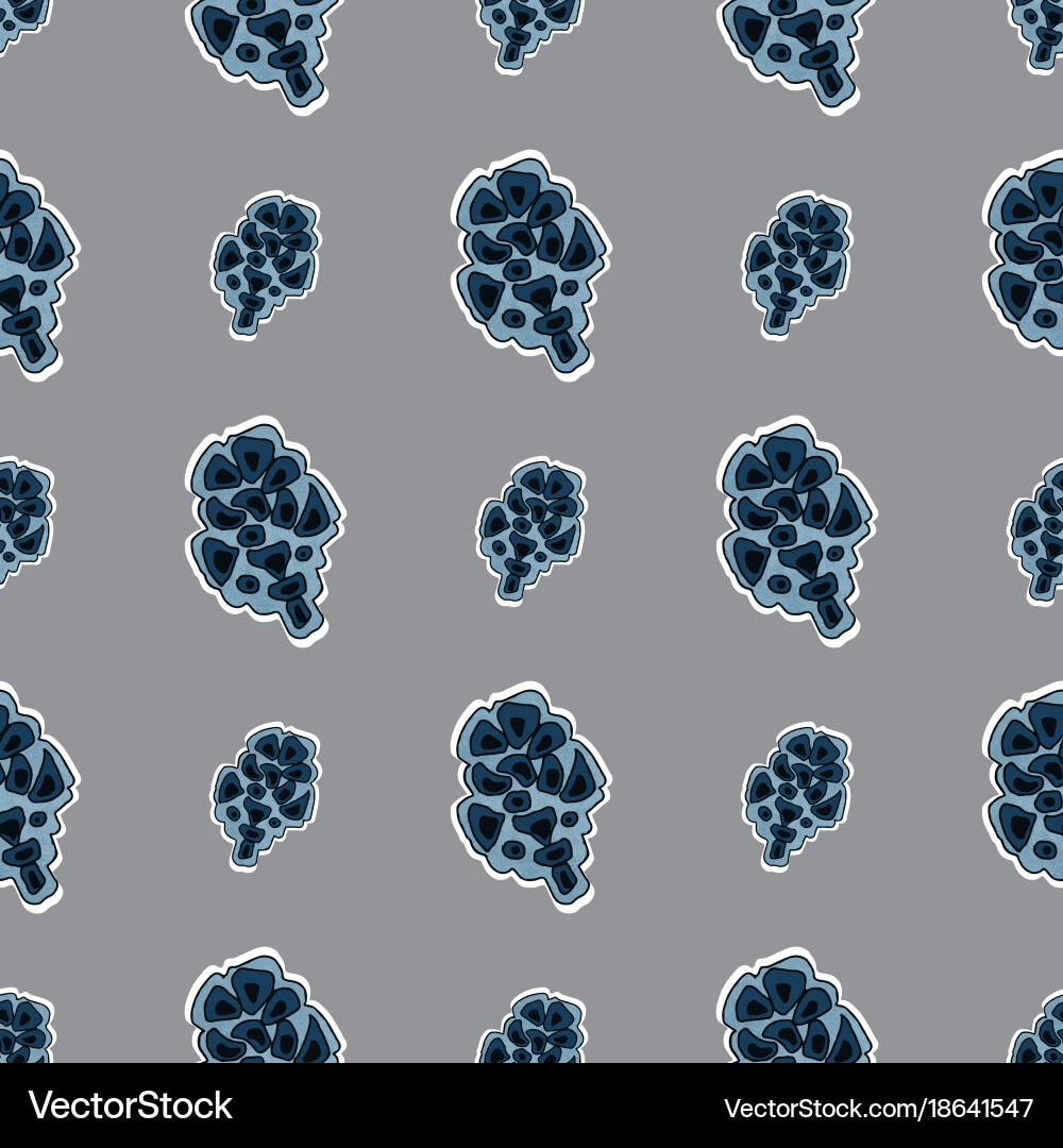 Seamless texture pattern with fir cone and stripes Vector Image