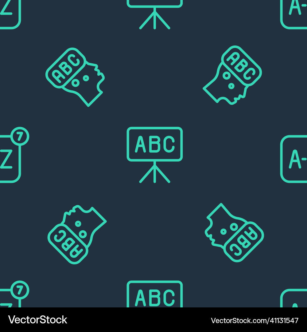 Set line chalkboard learning foreign languages Vector Image