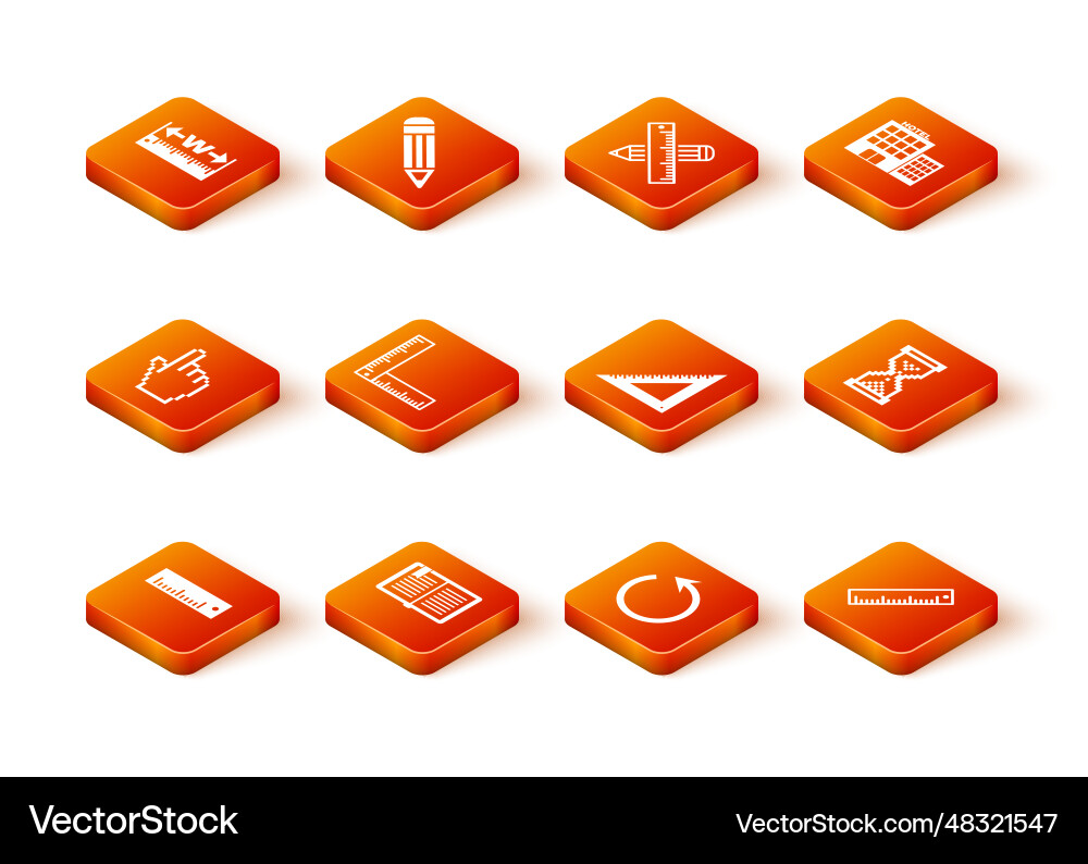 Set ruler open book pixel hand cursor folding Set ruler open book pixel hand cursor folding vector image