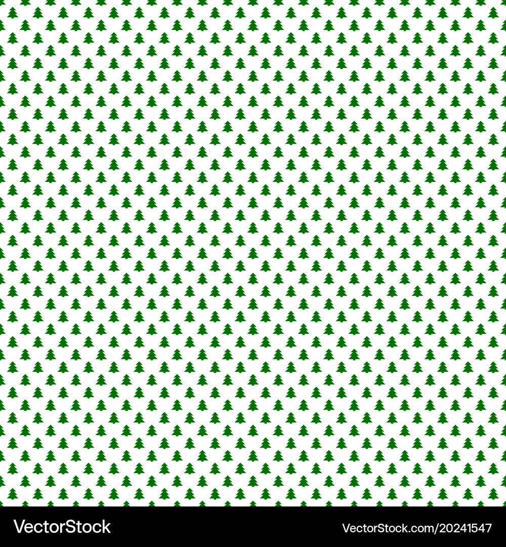 Simple repeating geometric pine tree pattern vector image