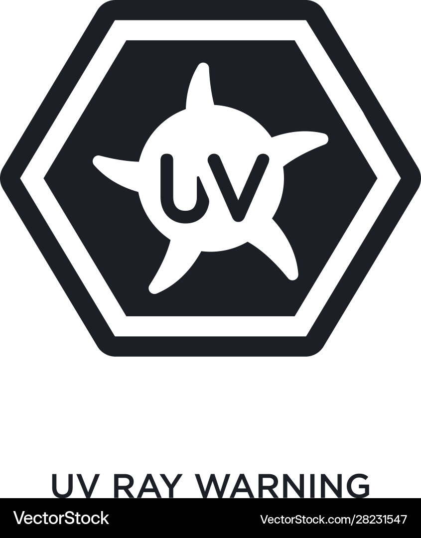 Uv ray warning isolated icon simple element from Uv ray warning isolated icon simple element from vector image
