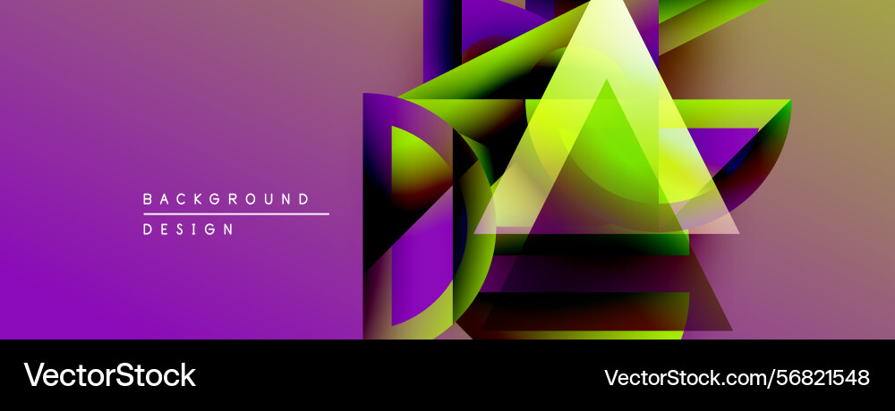 Abstract geometric shapes overlap creating Vector Image