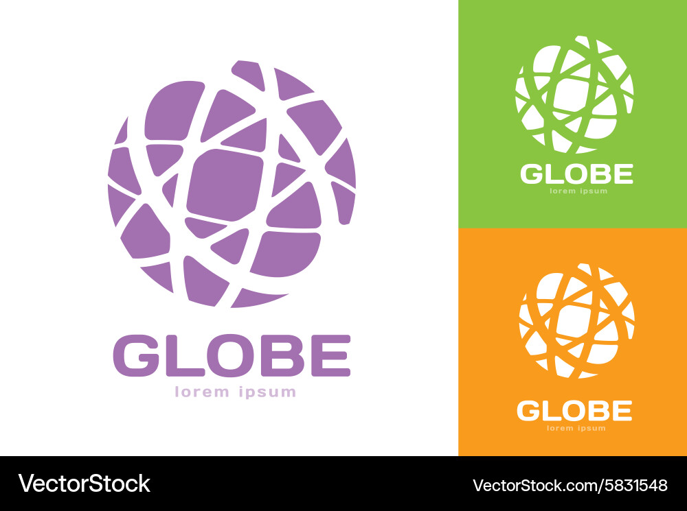 Abstract Globe Loop Icon Vector Image