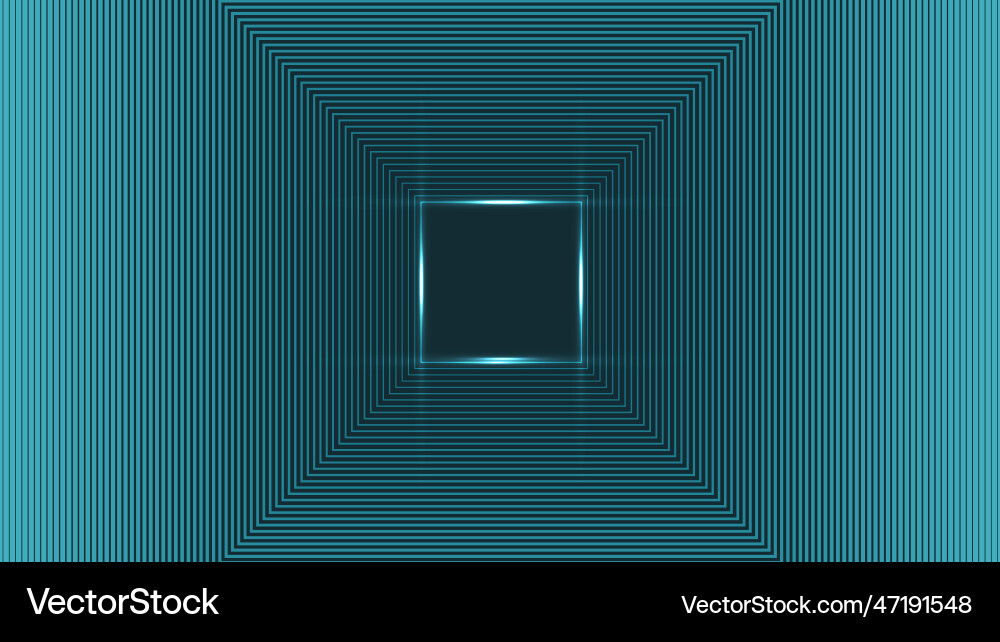 Abstract square effect lines pattern on blue vector image