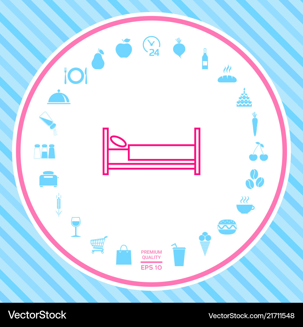 Bett Line Icon Bett Line Icon vektorbild