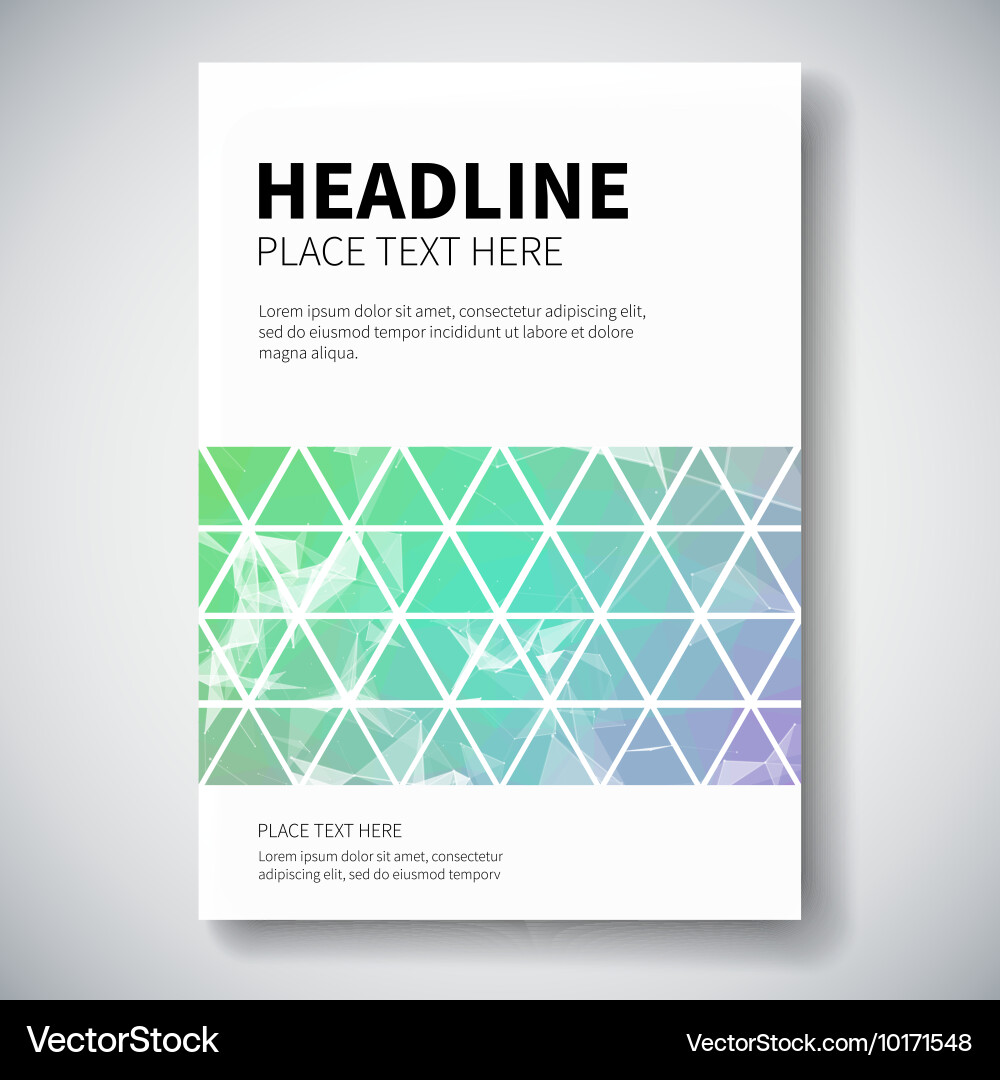 Cover design with abstract colorful triangulated vector image