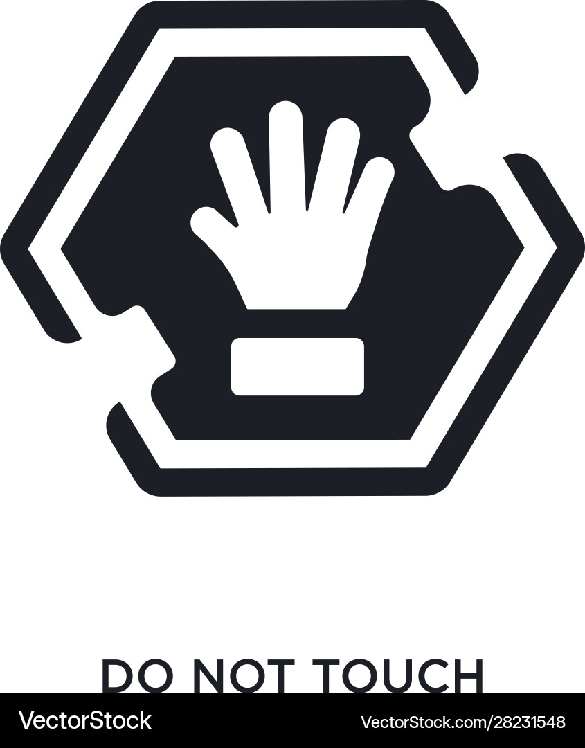 Do not touch isolated icon simple element from Vector Image