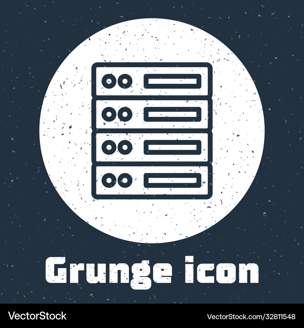 Grunge line server data web hosting icon Grunge line server data web hosting icon Vector Image