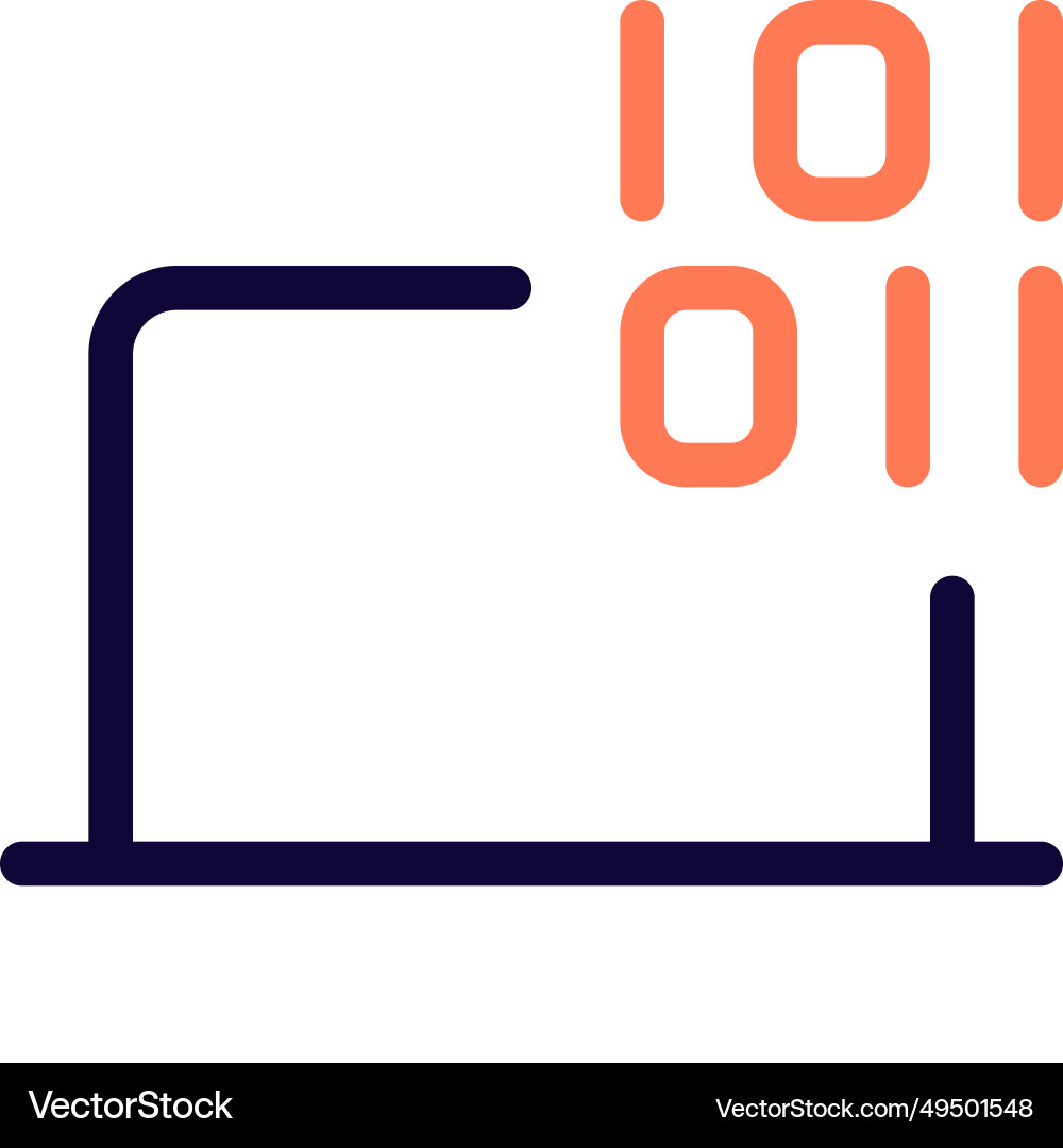 Implementing binary technology code on device vector image