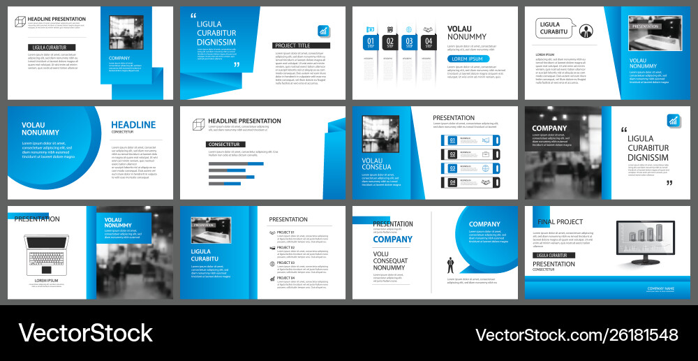 Presentation and slide layout template design Vector Image
