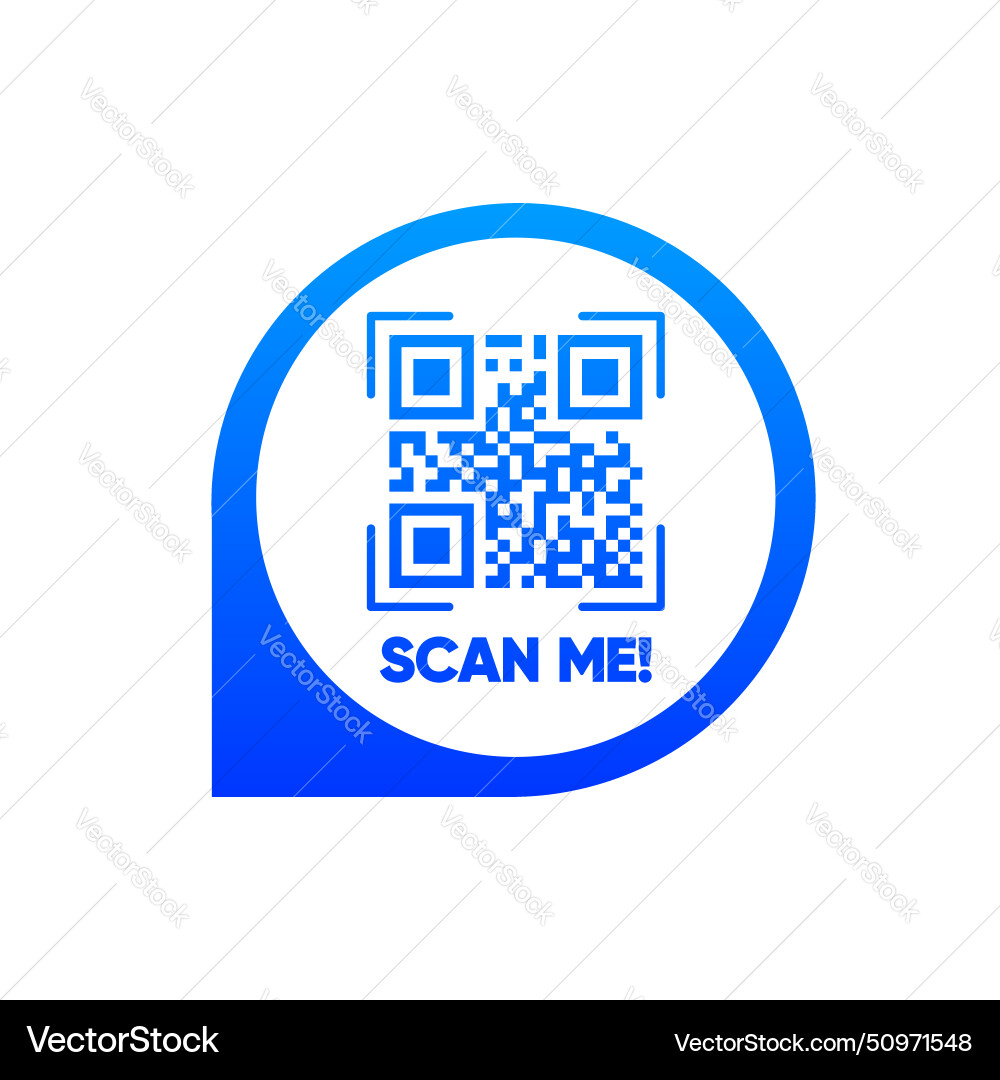 Scan me qr code for smartphone Scan me qr code for smartphone vector image