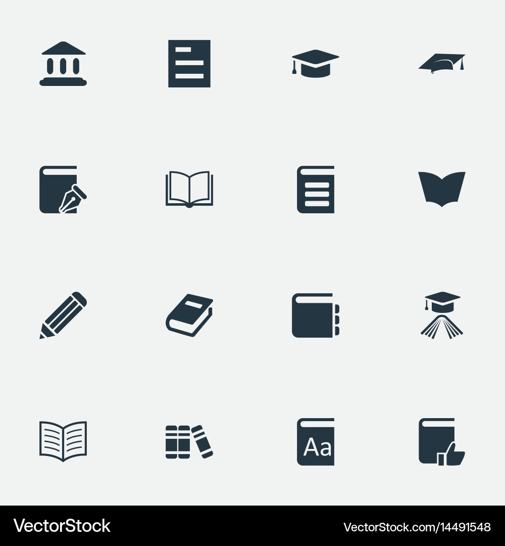 Set of simple knowledge icons Vector Image