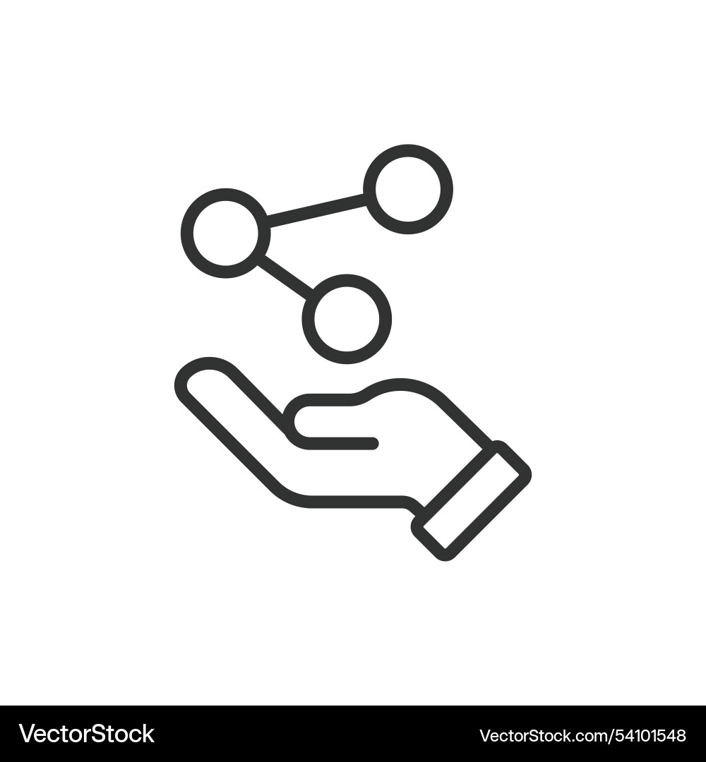 Shared services in line design Vector Image