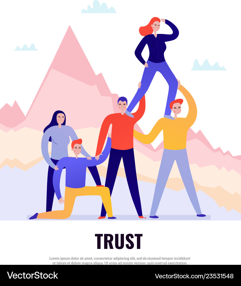Teamwork flat concept Teamwork flat concept vector image