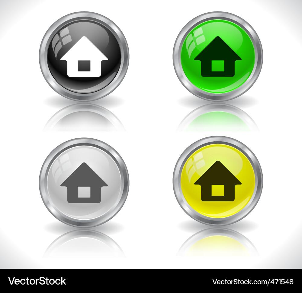 Web design buttons vector image