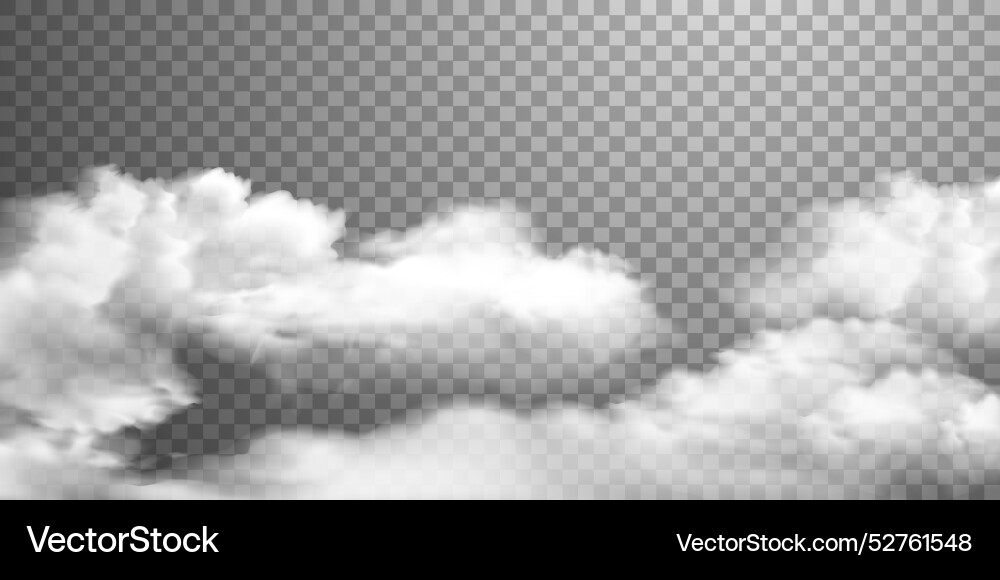 White realistic cloud skycloudscape Royalty Free Vector