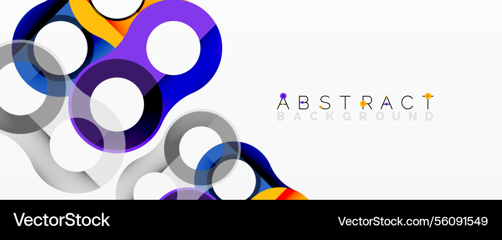 Abstract composition with intertwined circular Abstract composition with intertwined circular vector image