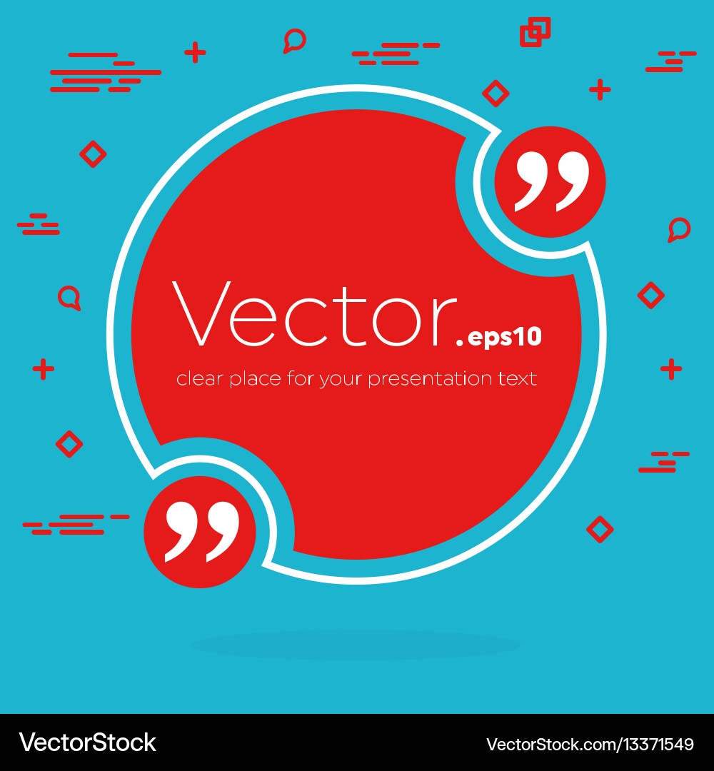 Abstract concept empty speech square quote Vector Image