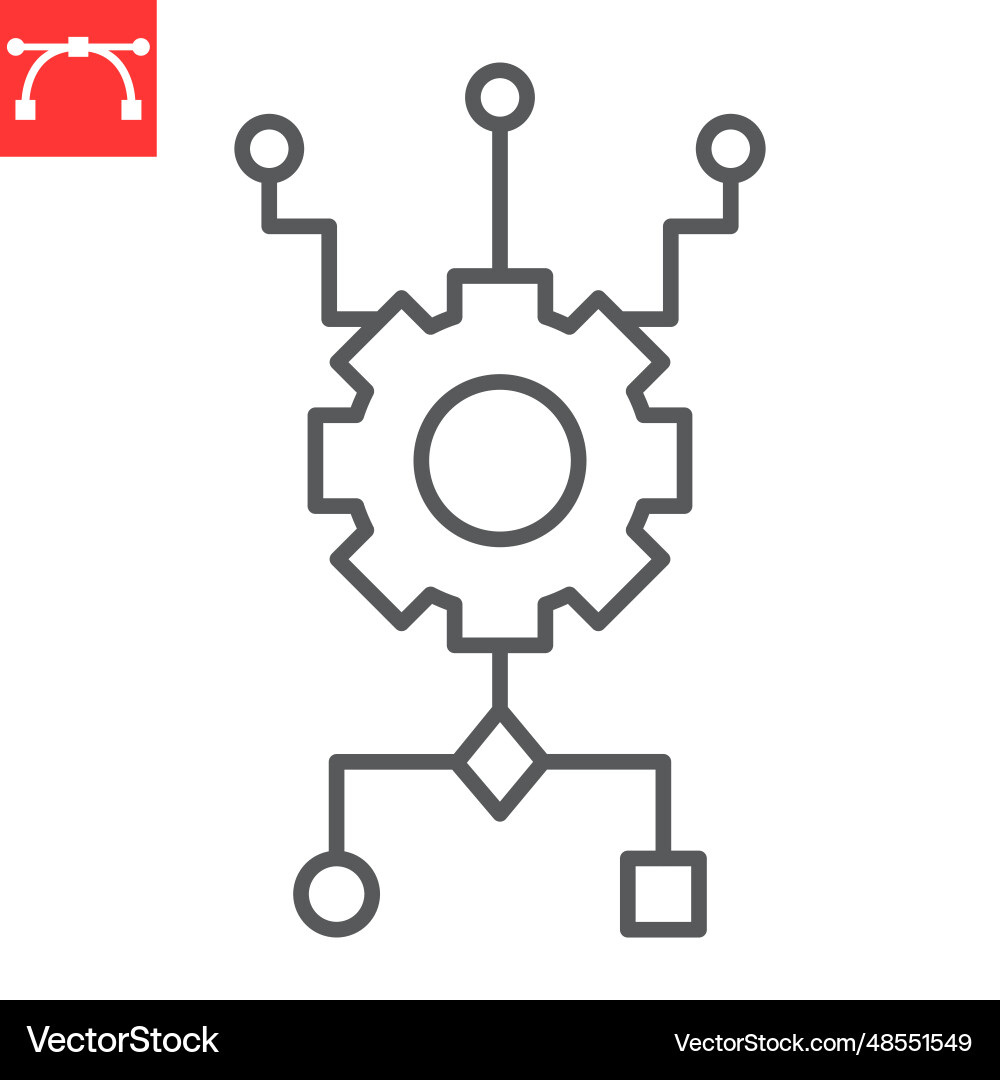 Algorithm Linie Symbol Vektorbild