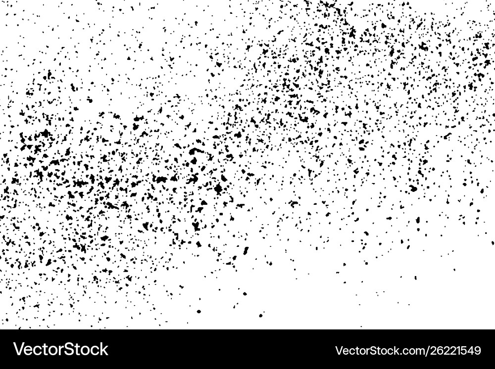 Black grainy texture isolated on white vector image