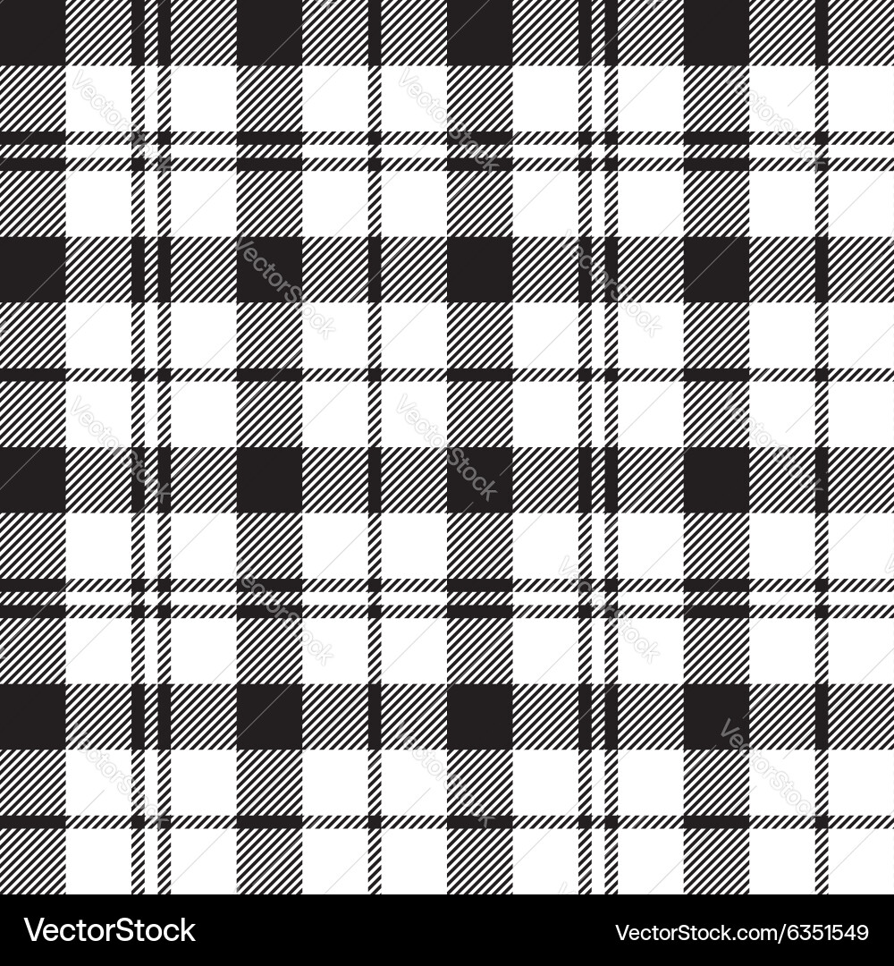 Black Watch Tartan Pattern Vector Image
