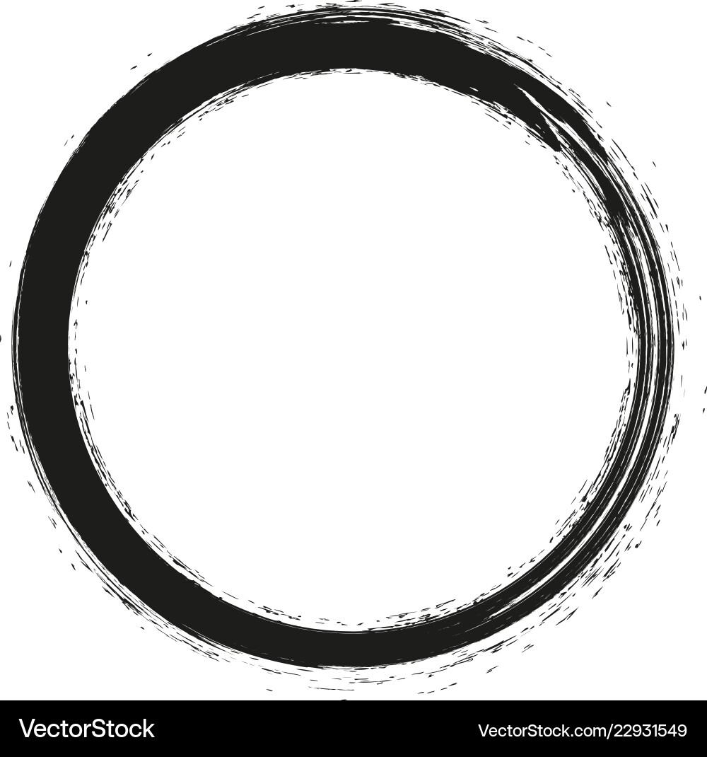Brush strokes circles of paint on white Brush strokes circles of paint on white vector image