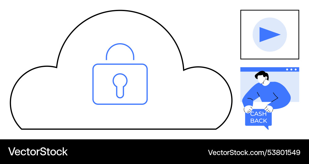 Cloud security and online transactions Cloud security and online transactions Vector Image