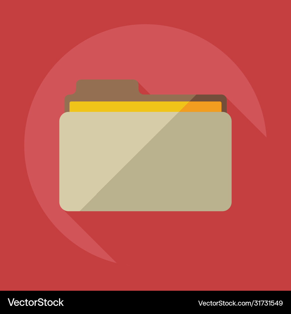 Flat modern design with shadow icons folder Vector Image