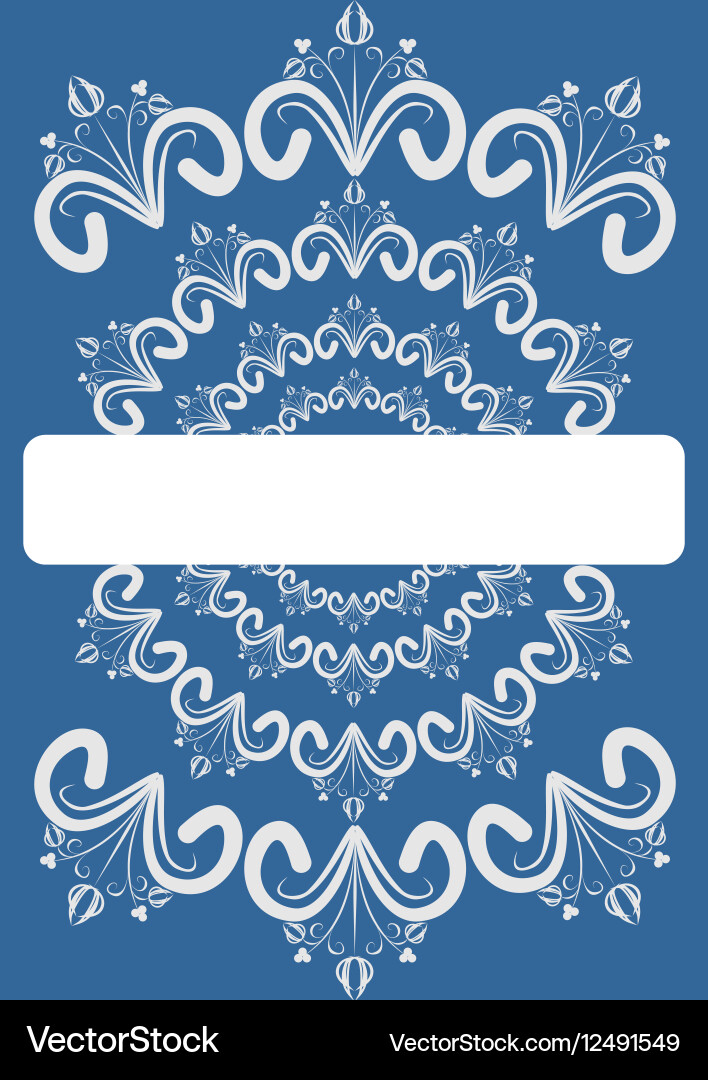 Folklore circular oriented white patterns on red Vector Image