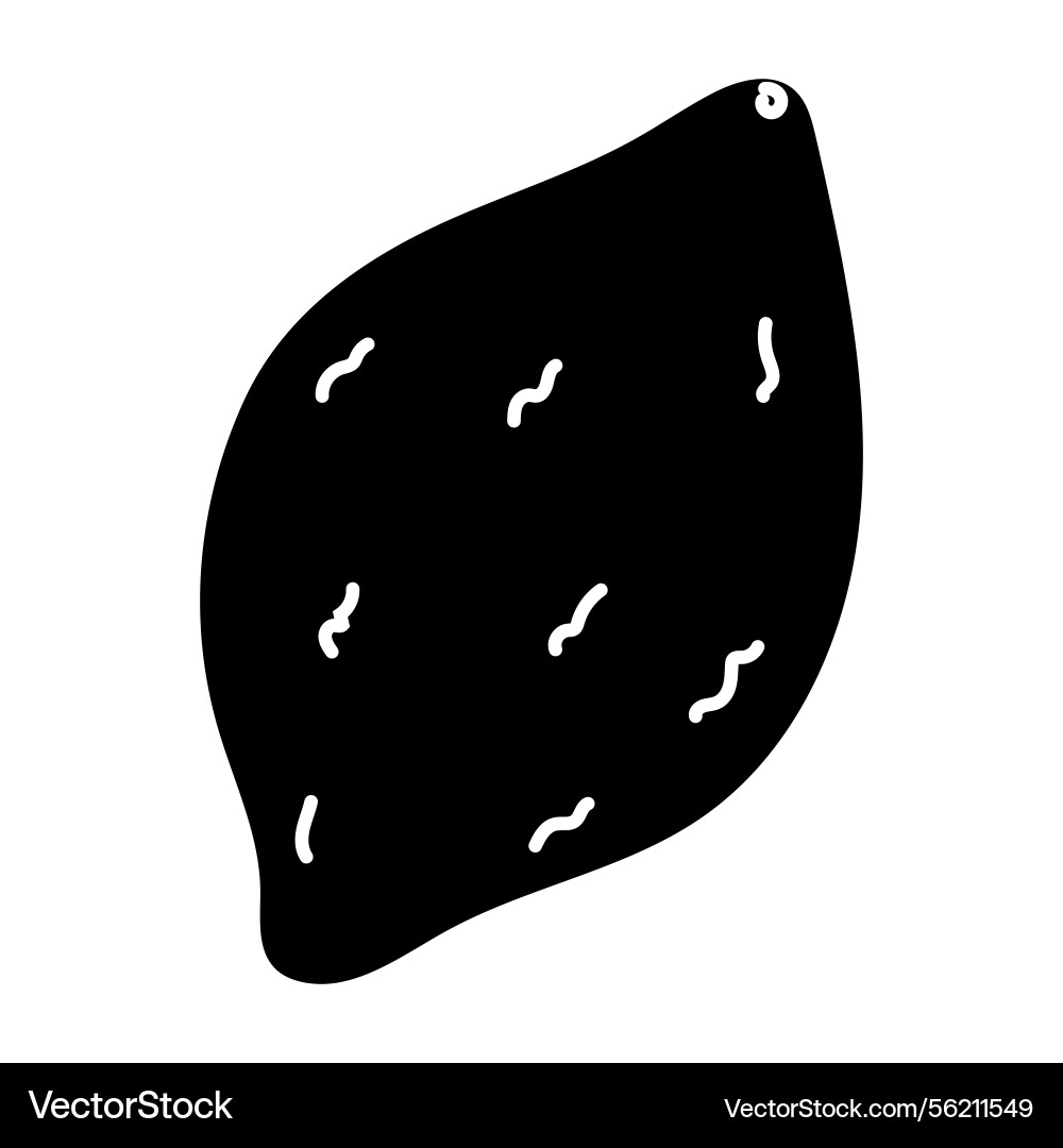 Fresh lemon with a smooth surface and distinct Vector Image