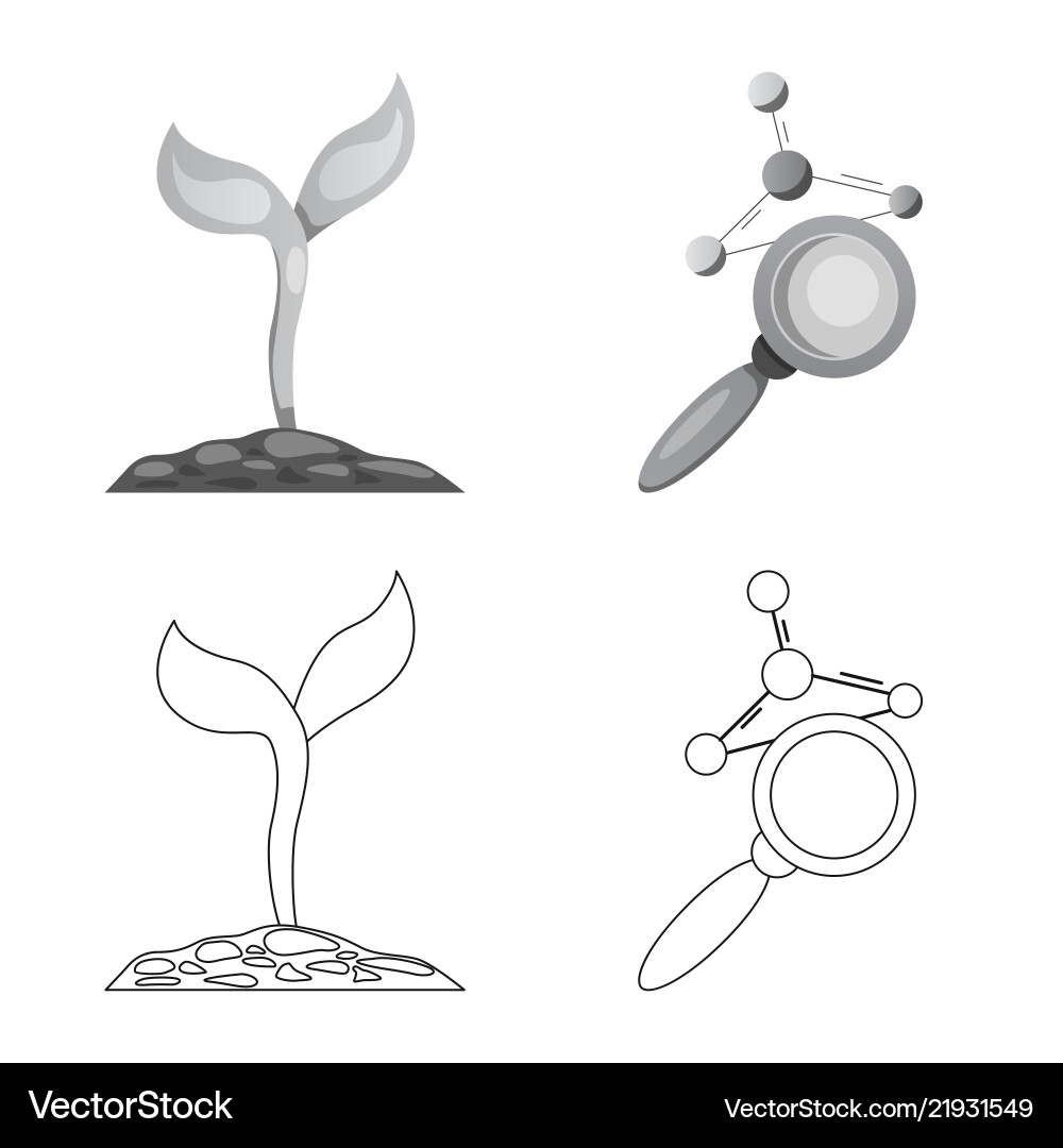 Isolated object of and sign set s Vector Image