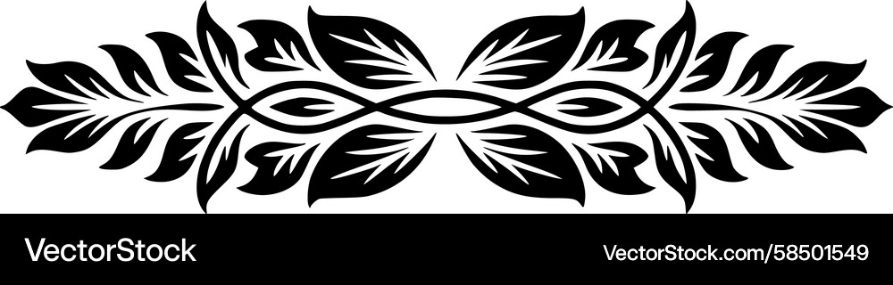 Leaf Border Pattern Vector Image