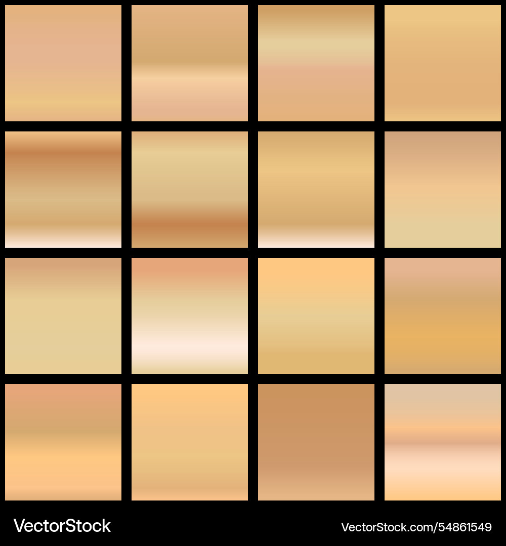 Metallic gradient collection with shiny rainbow Metallic gradient collection with shiny rainbow vector image