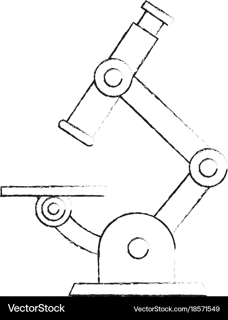 Microscope lab tool Vector Image