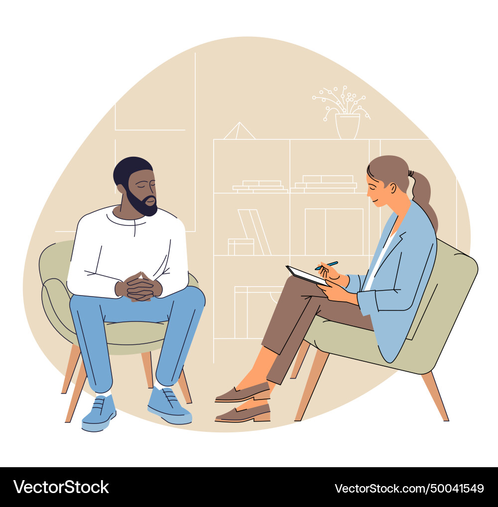Psychotherapy session or consultation Psychotherapy session or consultation vector image