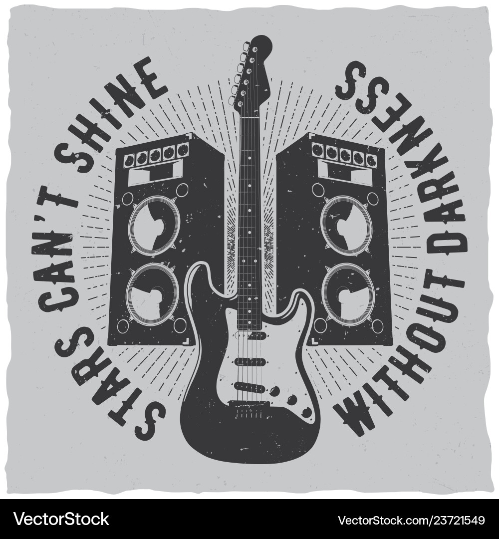 Rock music poster Rock music poster vector image