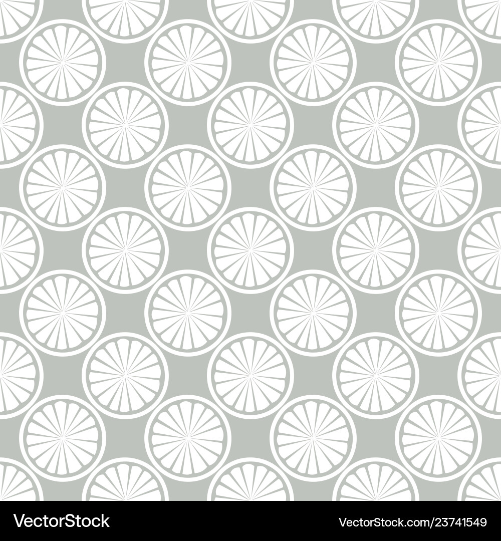 Seamless pattern with monochrome citrus slices vector image