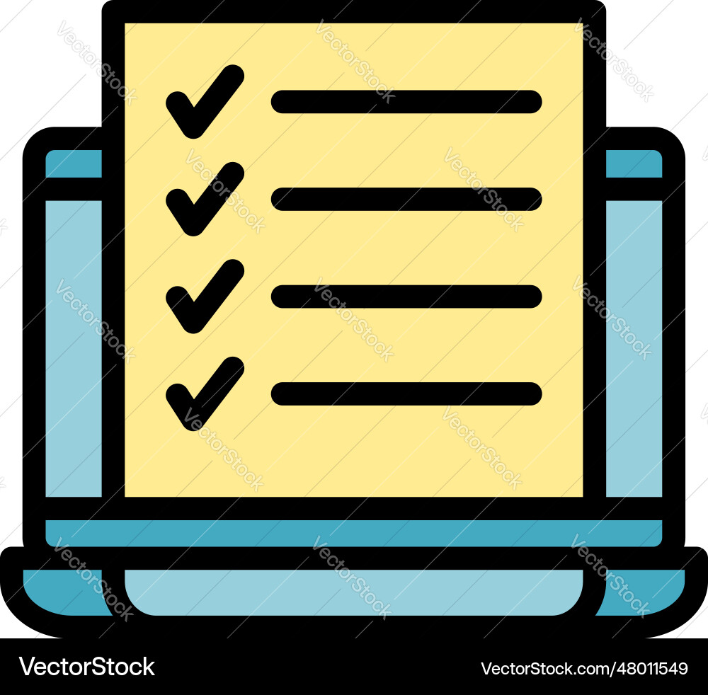 Tutorial checklist icon flat vector image