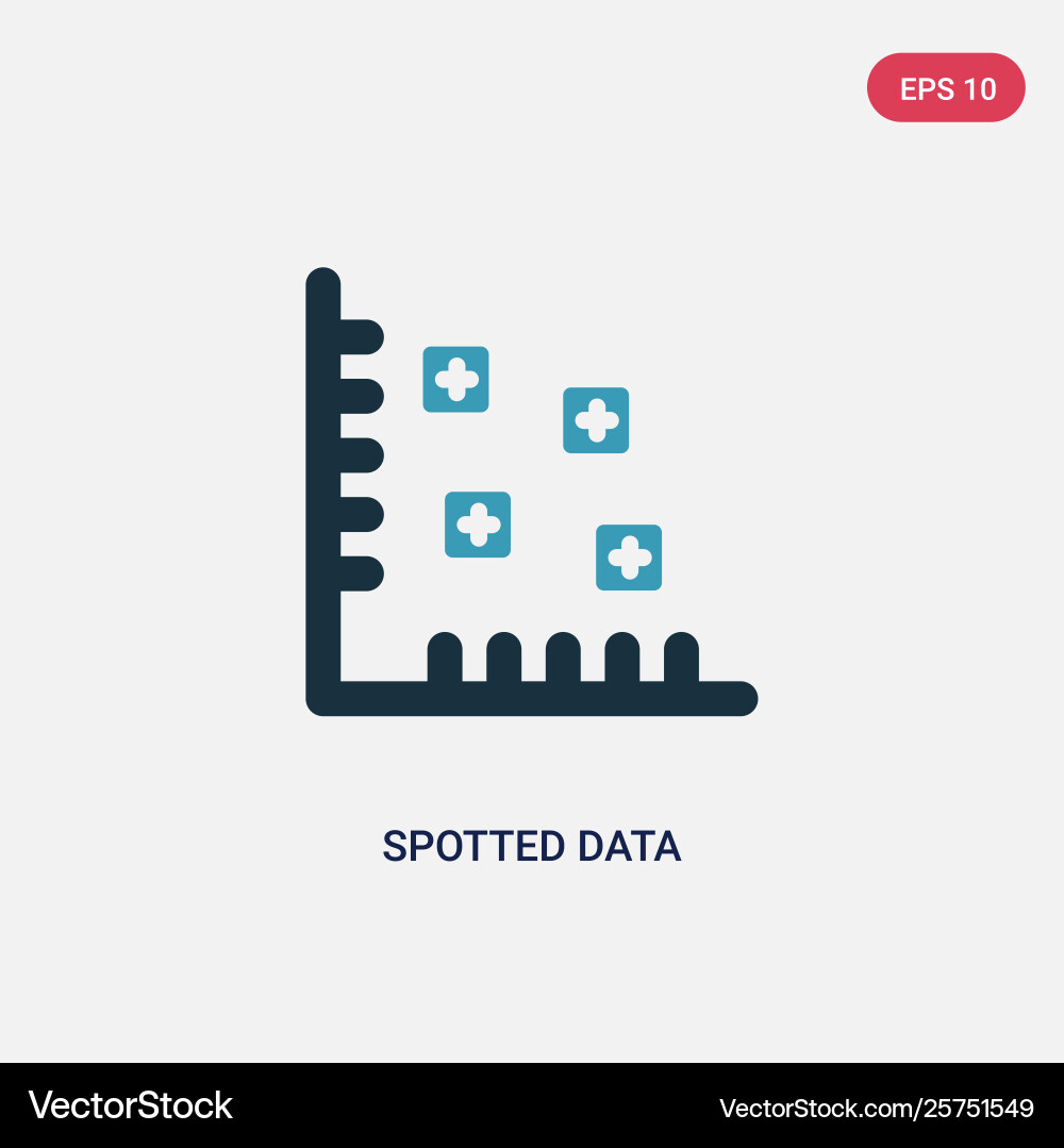Two color spotted data icon from user interface Two color spotted data icon from user interface vector image