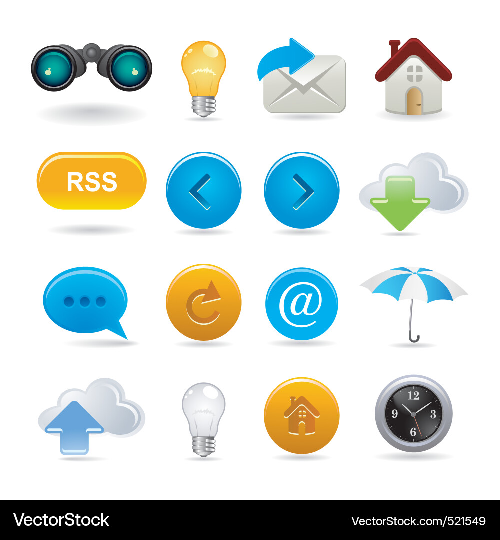 Web Icons Collection vector image