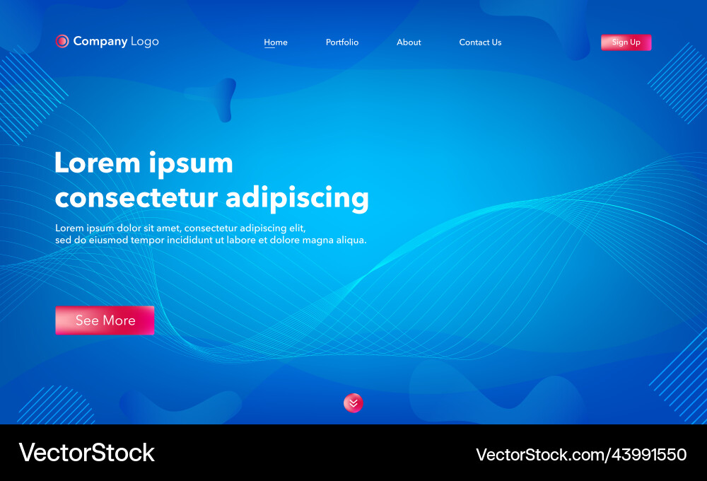Abstract background website landing page template Abstract background website landing page template vector image