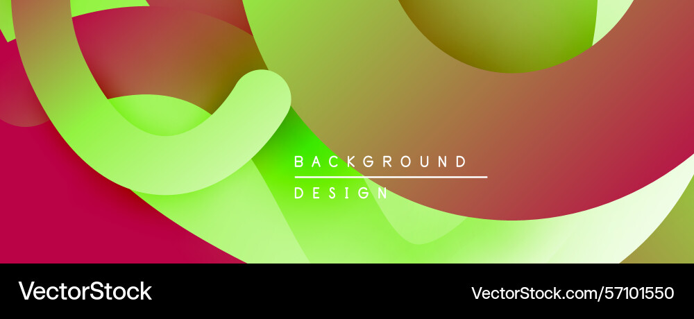 Abstract fluid shapes overlap creating vibrant Vector Image