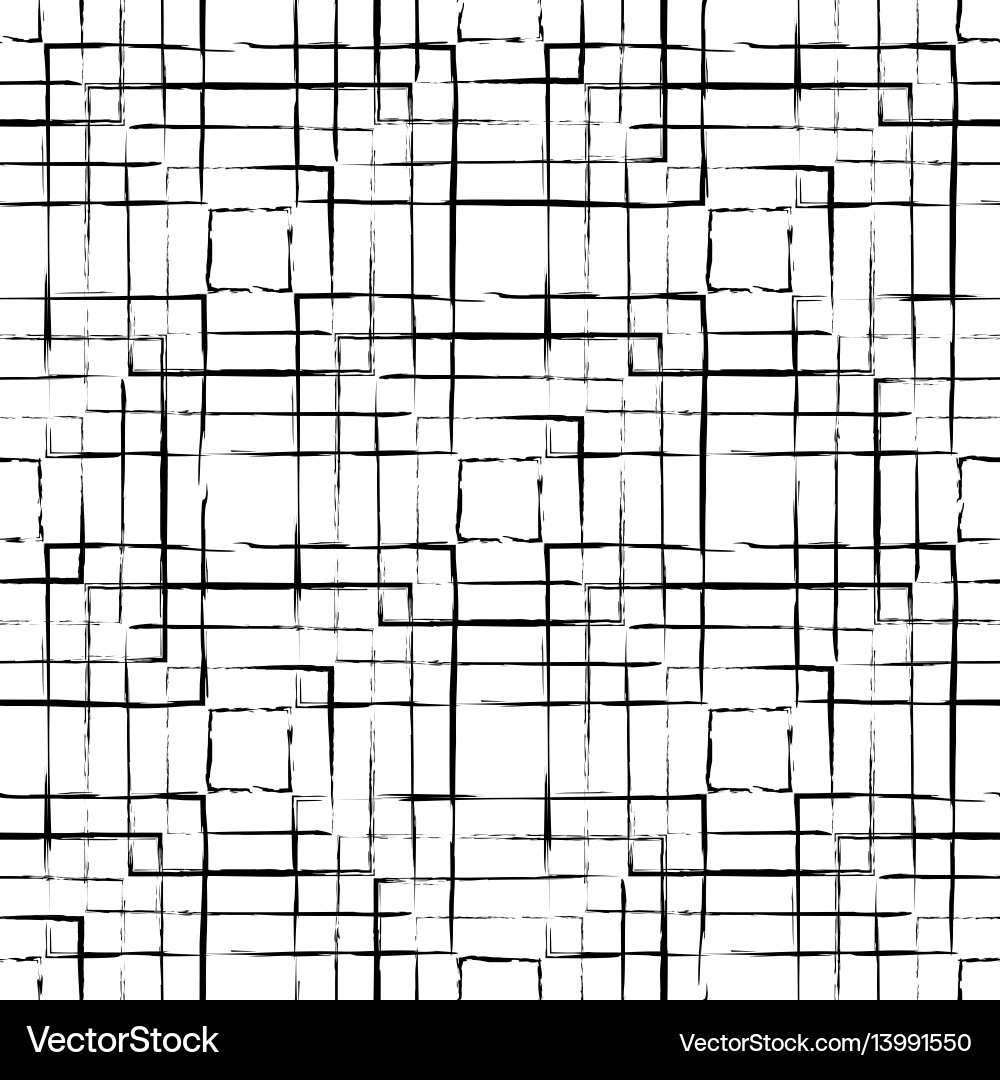 Abstract seamless pattern made with ink Vector Image