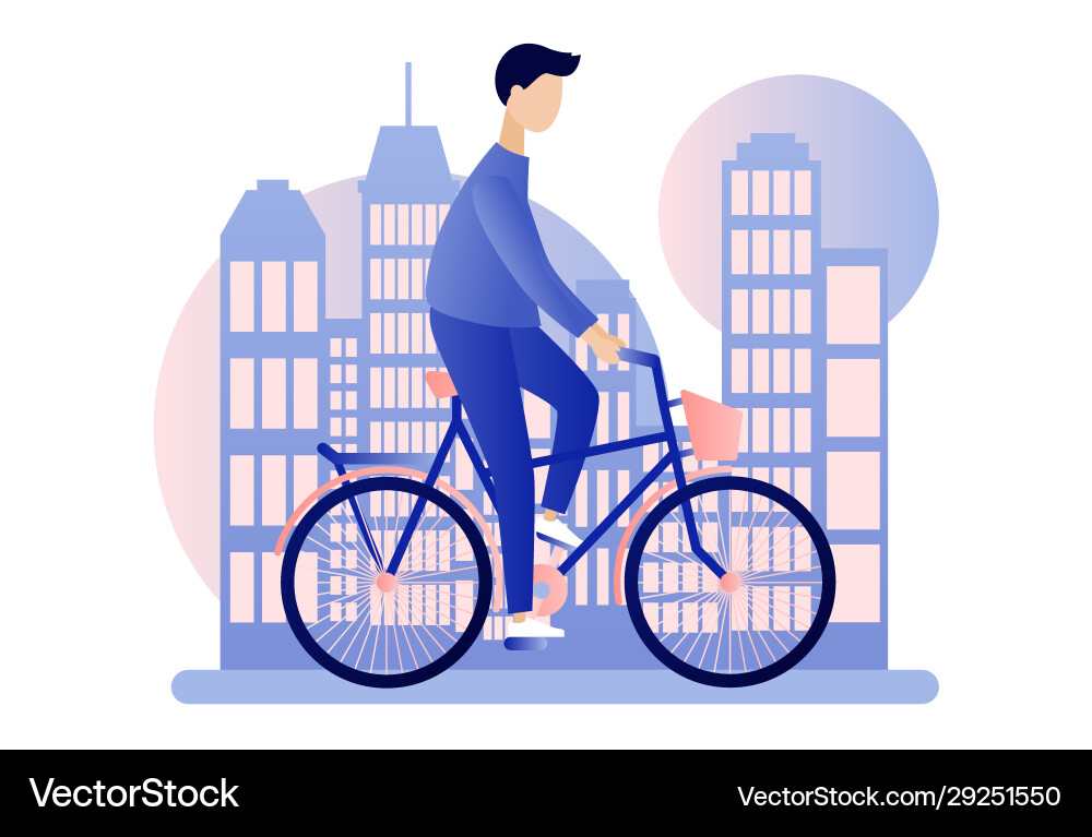 Bike rental background city with skyscrapers Bike rental background city with skyscrapers vector image