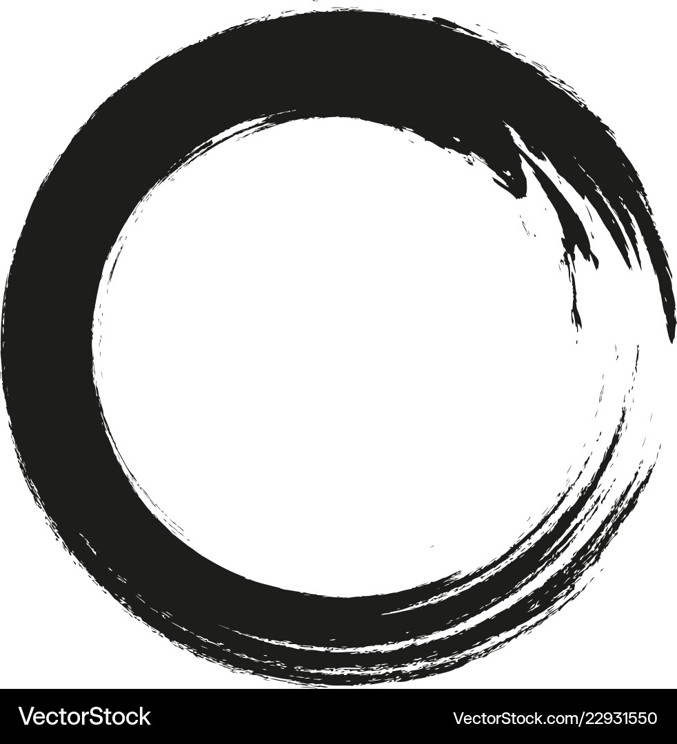Brush strokes circles of paint on white Brush strokes circles of paint on white vector image