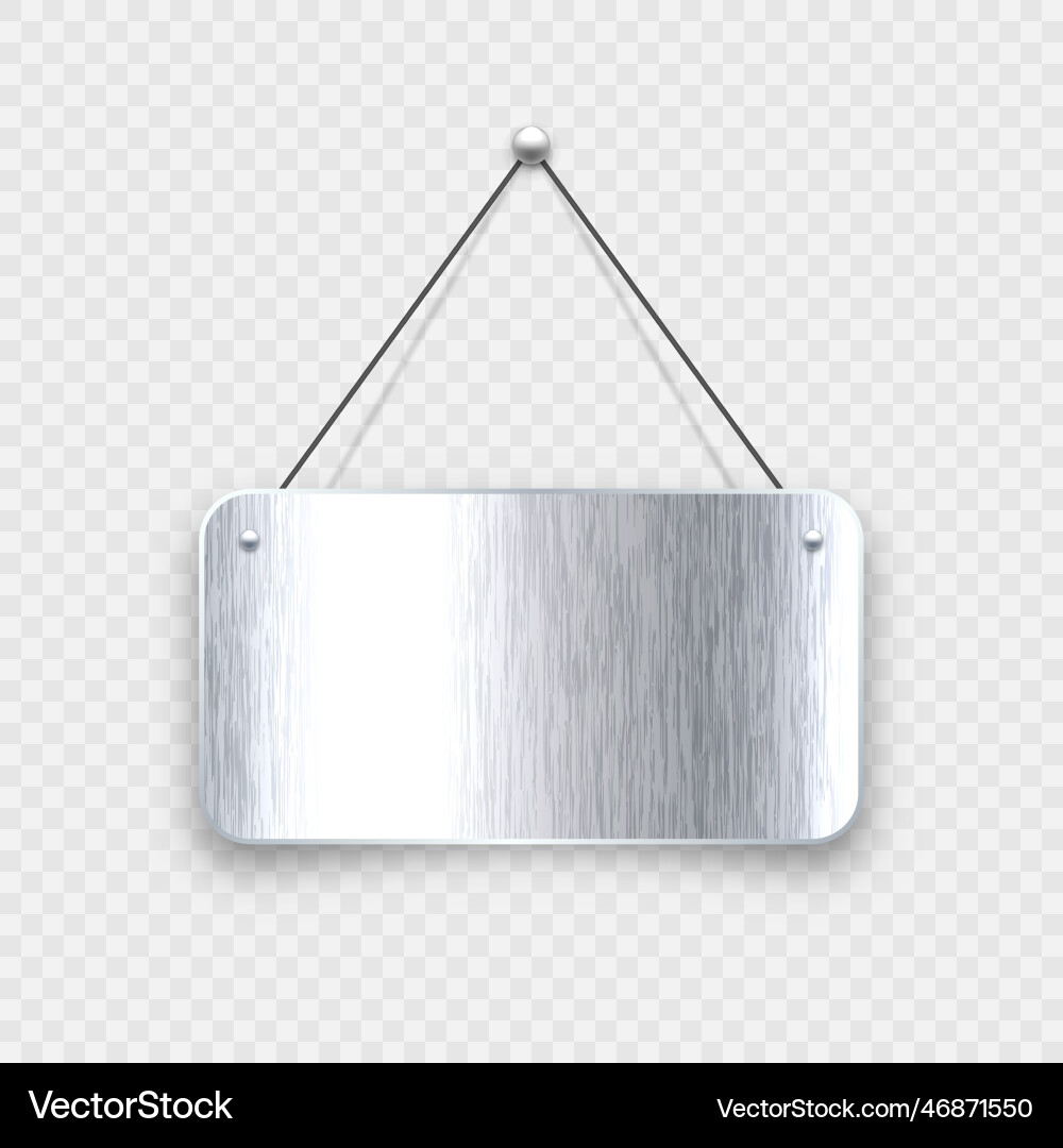 Brushed Metall blank Hängeschild Vintage Brushed Metall blank Hängeschild Vintage vektorbild