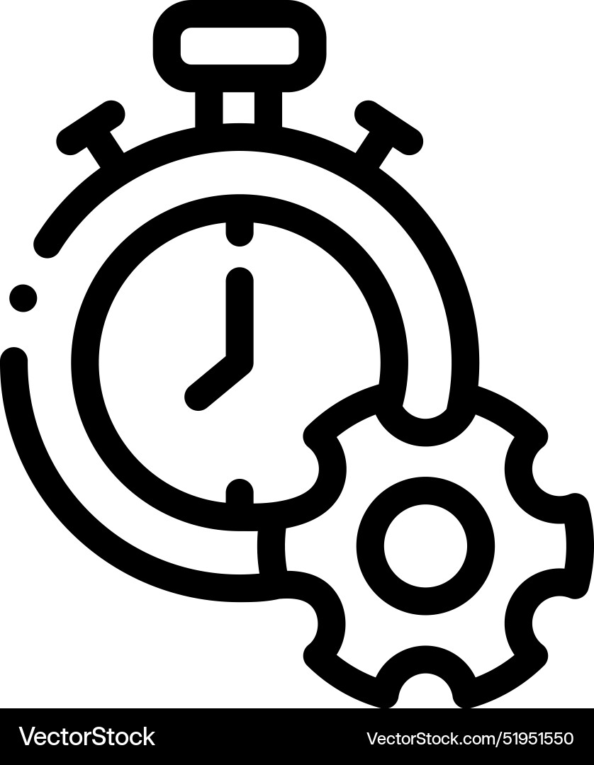 Chronometer icon thin linear style design Chronometer icon thin linear style design vector image