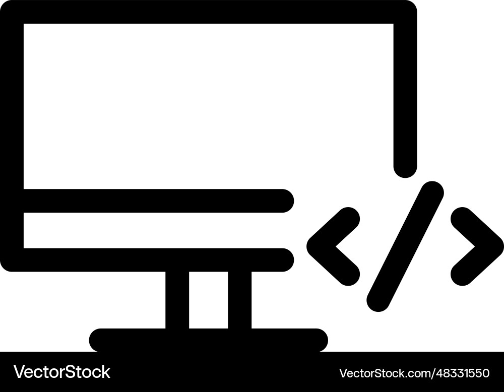 Coding icon Coding icon vector image